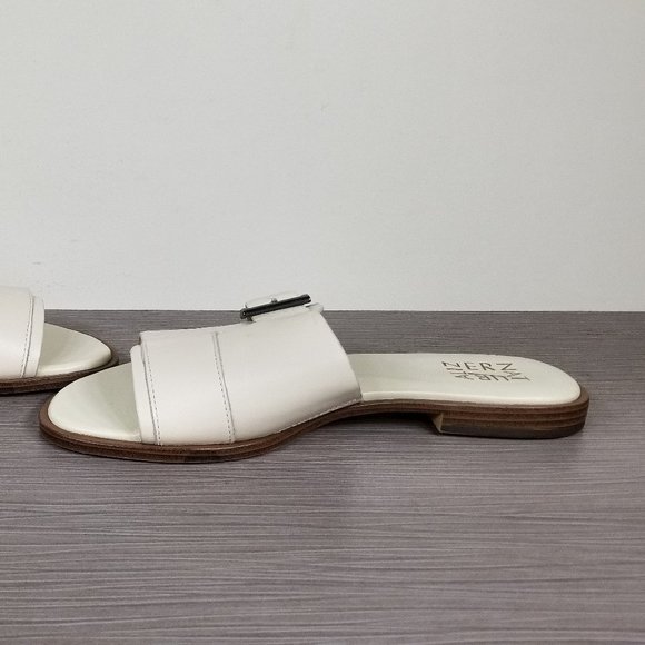 Naturalizer Faryn Big Buckle Slide Sandal, Ivory Leather, Womens Size 9 - Picture 6 of 9